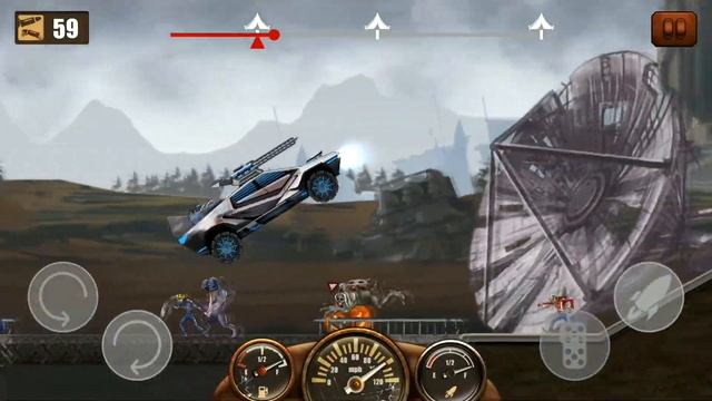 ЭТАП 9 КИБЕРТРАК ТЕСЛА ZOMBIE Hill Racing прохождение игры про машины против зомби на андроид. смотреть онлайн