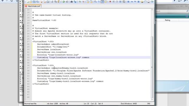 Setting up Virtual Hosts on Wampserver Part 2 of 2 смотреть онлайн