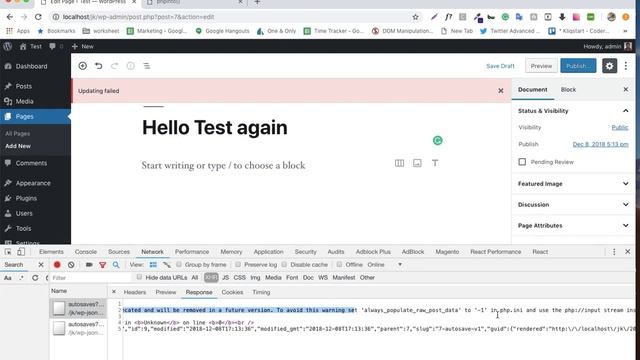 How to fix Wordpress 5 Publishing failed or Updating failed issue смотреть онлайн