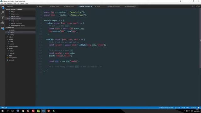 Express MongoDB REST API #10 - Cars Routes Start смотреть онлайн