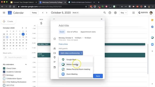Updated: Connect Your Google Calendar to Webex смотреть онлайн