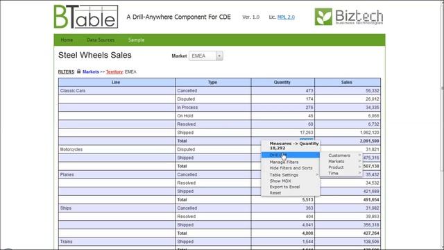 BTable - A Drill Anywhere Component for Pentaho CDE - 04 DrillAnywhere смотреть онлайн