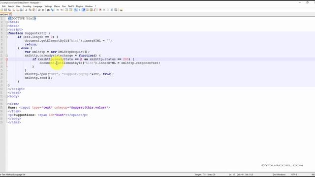 AJAX - Search Suggest Tutorial | Tutorial смотреть онлайн