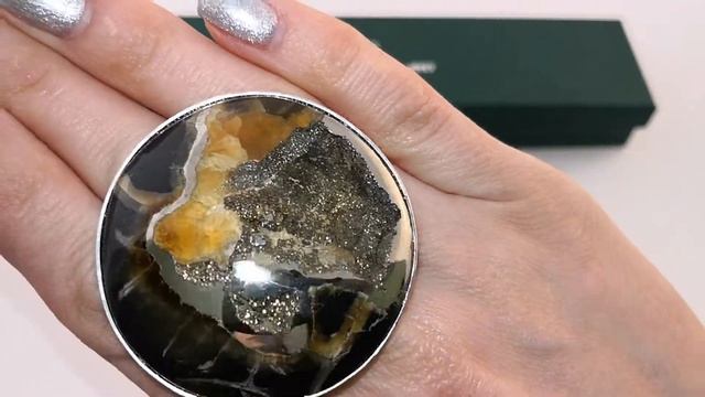 Серебряное кольцо Аммонит смотреть онлайн