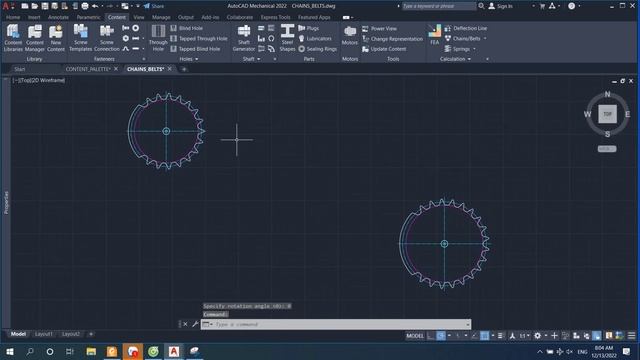 Đĩa xích và xích (Designing chains and sprocket) - AutoCAD Mechanical 2022 смотреть онлайн
