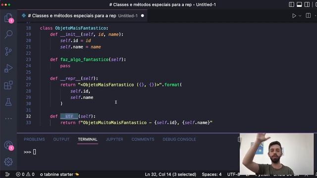 Classes e métodos especiais para a representação da classe! __str__ e __repr__ no Python 3.x смотреть онлайн