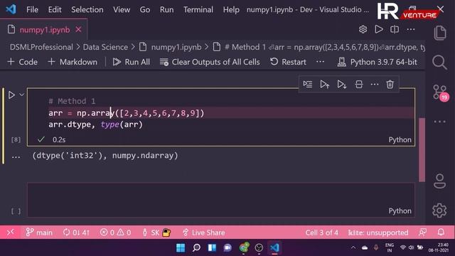 NumPy (Python) Part-2 | HR Ventures смотреть онлайн