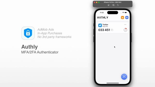 Authly - MFA/2FA Authenticator Source Code | SwiftUI Xcode Project | iOS App Templates by Apps4Worl смотреть онлайн