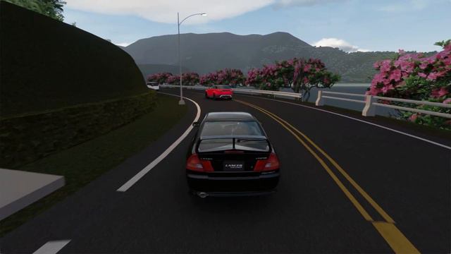 Barley Valley Lakeshore [14km Long Drive - Day - Two way A.I. Traffic] Preview - Assetto Corsa смотреть онлайн