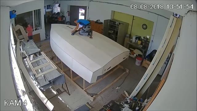 Plywood yacht for self-construction, complete process of assembling the boat hull in 30 min DIY boa смотреть онлайн
