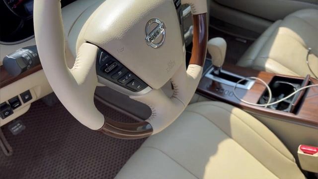 Nissan Teana j32 / Сиденье + руль + ручка акпп / Перетяжка / Бежевая кожа смотреть онлайн
