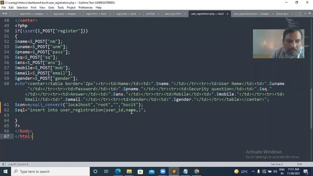 PHP WORKSHOP(Login form in PHP with MYSQL)FOR BSCIT 2ND YEAR,PPU,30-11-21 смотреть онлайн