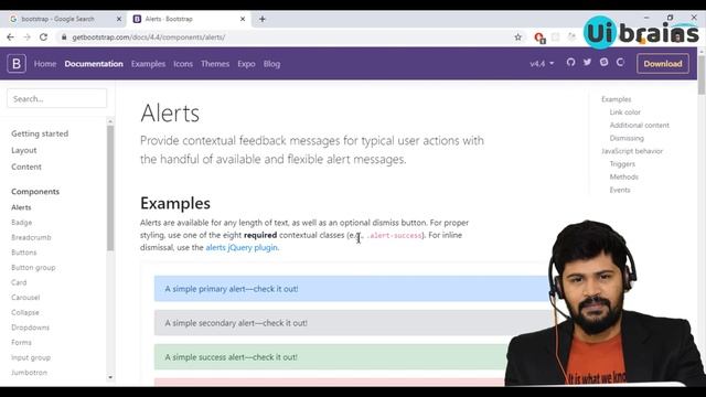 Bootstrap 4 Tutorial for Beginners | Ui Brains | NAVEEN SAGGAM смотреть онлайн