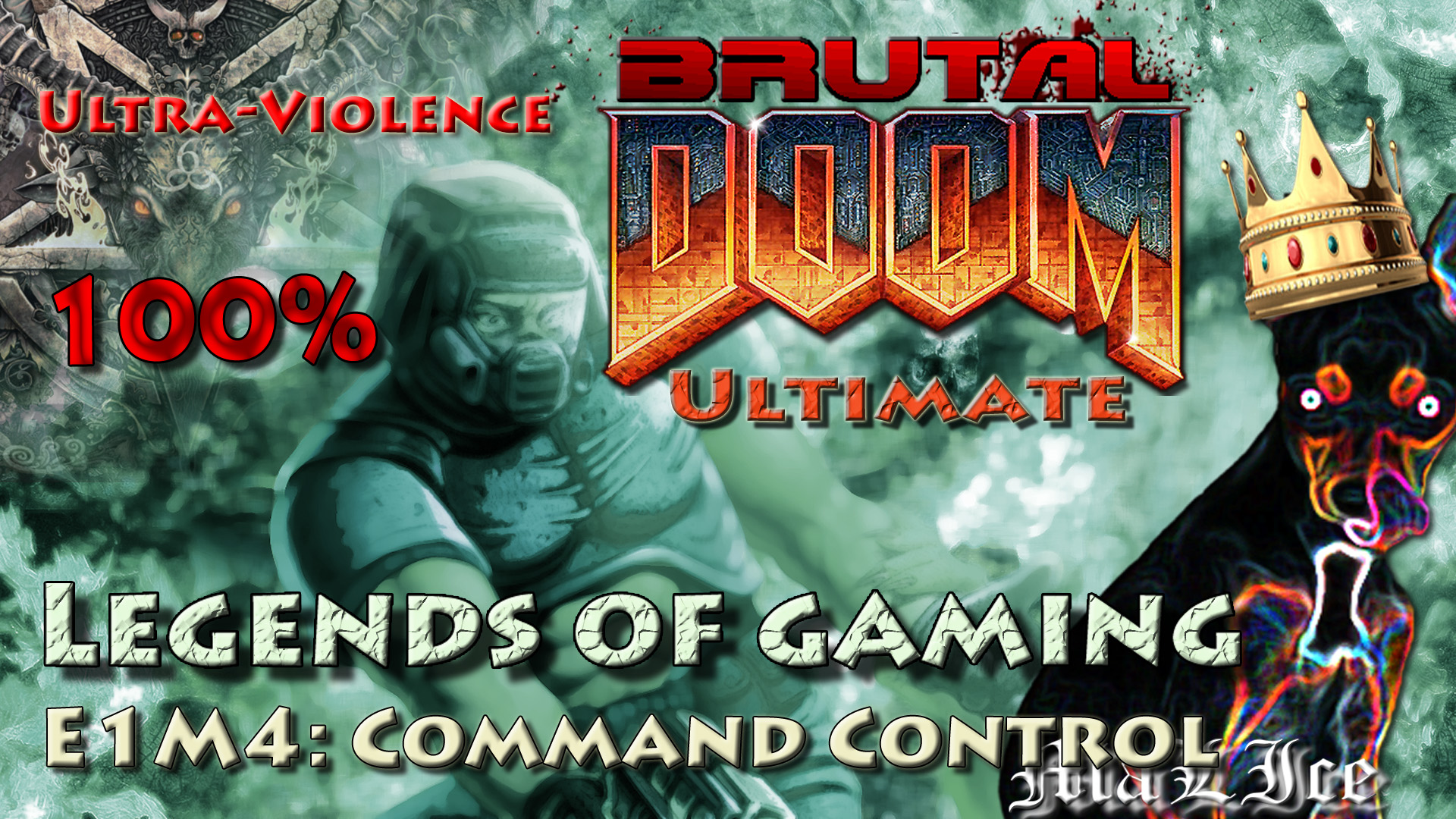 Brutal Doom Ultimate (100%) - E1M4: Command Control смотреть онлайн