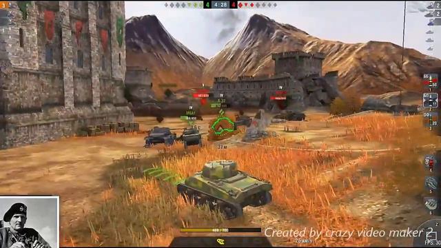 Sherman V WoT Blitz. Новая ветка Англии. смотреть онлайн