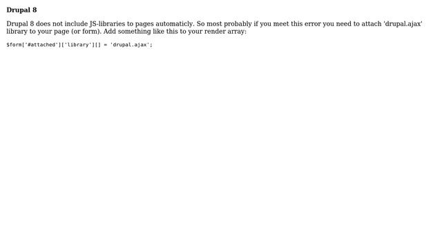 Drupal: How to fix this error in drupal: ajax: ajax.form.ajaxSubmit is not a function? смотреть онлайн
