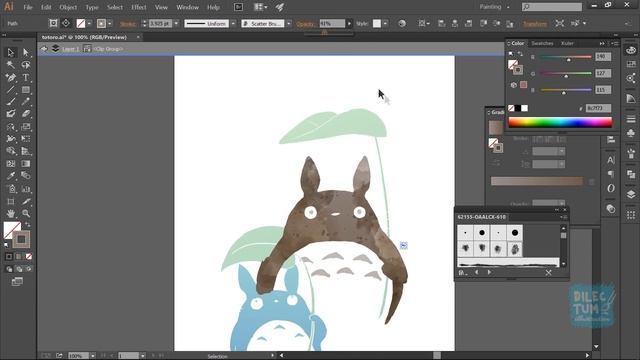 VECTOR TUTORIAL : HOW TO MAKE WATERCOLOR SILHOUETTE IN ADOBE ILLUSTRATOR смотреть онлайн