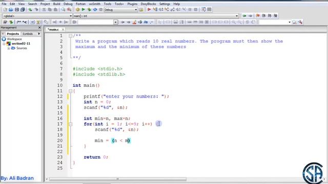 C - Programming | How To Find Max And Min Of 10 Numbers, Taking From User In C Language ???? смотреть онлайн