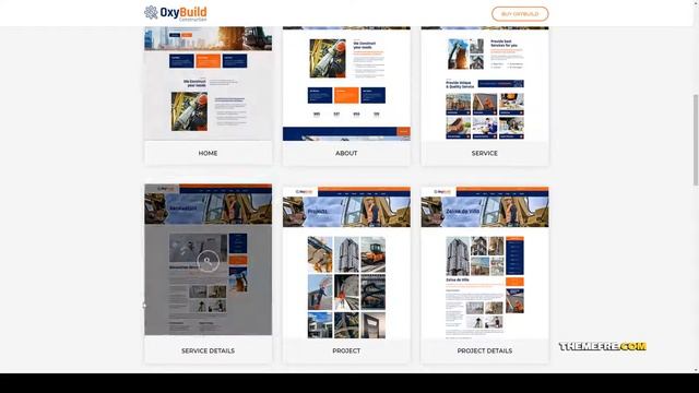 OxyBuild Construction Vue Nuxt JS Template creative construction business Mihono смотреть онлайн