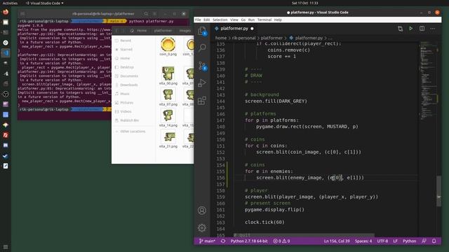 Python and Pygame Platform Game Part 8 - Enemies смотреть онлайн