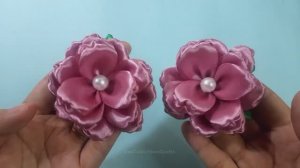 Как сделать цветы из ленты _ Идеи поделок из цветов из ленты _ Цветы из ленты атласной