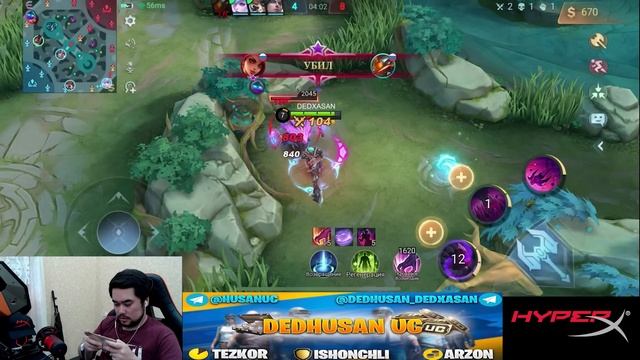 TELEFONDA DOTA O'YIN | MOBILE LEGENDS | O'ZBEKCHA LETSPLAY смотреть онлайн