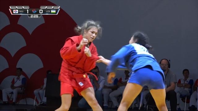 FEDOROVA Tatyana Vs URAKOVA Gulsevar. World SAMBO Cup 2023 In Kyrgyzstan