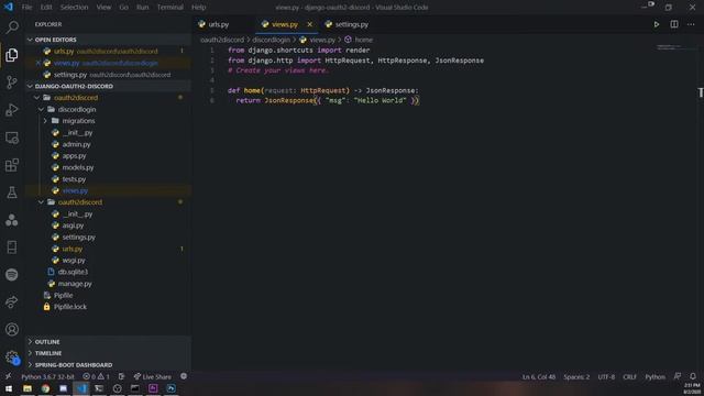 Discord OAuth2 w/ Python & Django - Ep. 2 - Discord Authentication Setup смотреть онлайн
