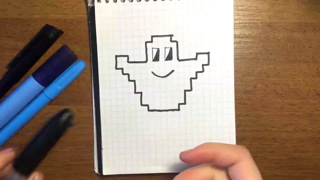 Как нарисовать ПРИВЕДЕНИЕ ПО КЛЕТОЧКАМ / рисунки на Хэллоуин для детей) смотреть онлайн