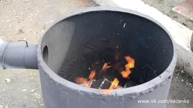 Обжиг большого казана 22 литра с чугунной крышкой смотреть онлайн