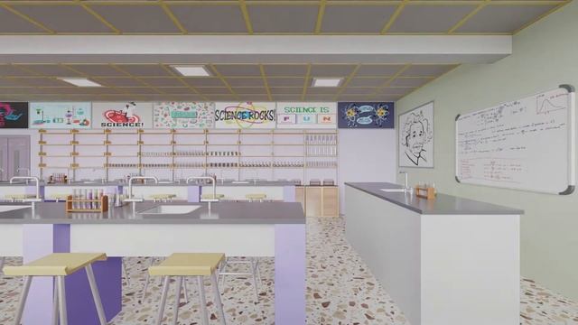School Science Laboratory Design No.1 (7.5m X 11.5m) смотреть онлайн