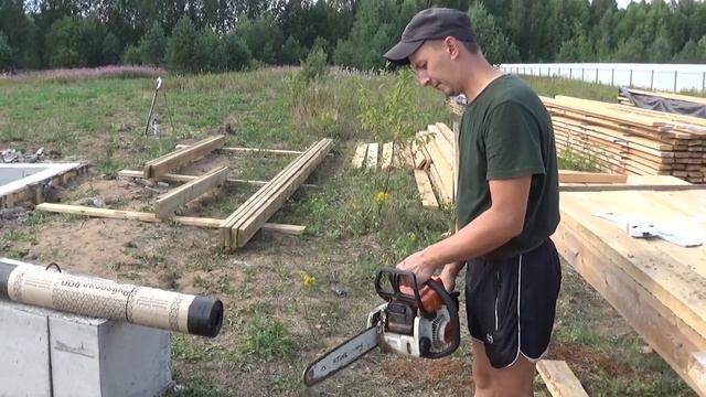 Монтаж лежней на фундамент. смотреть онлайн