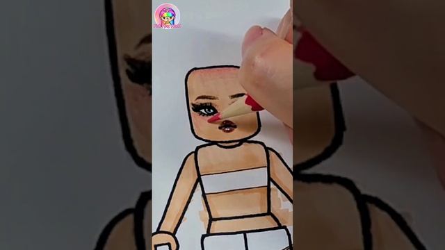 Drawing Emo Girl  In 3 Styles #paperdiy #tocaboca #roblox #papercraft