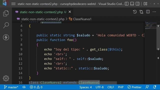 PHP Avanzado | Clases en PHP | static en PHP - Late Static Binding en PHP - Metodos de instancia смотреть онлайн