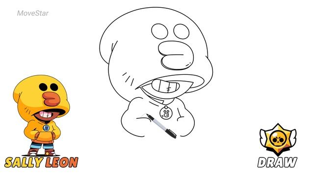 How To Draw SALLY LEON | Brawl Stars | Leon Skin | Step By Step смотреть онлайн