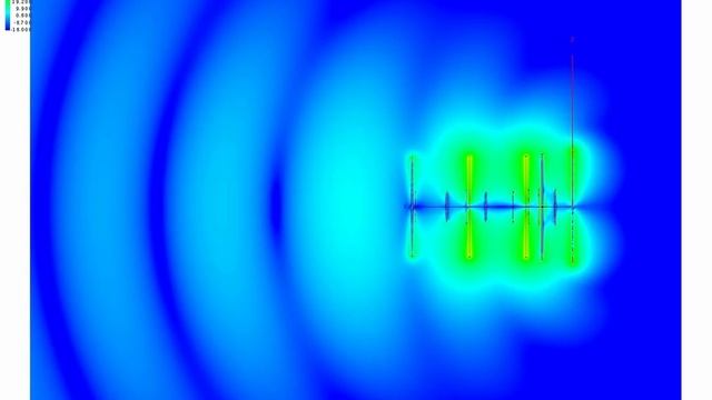 Электромагнитное поле антенны 5+8 ел. DK7ZB на частоте 145 МГц смотреть онлайн