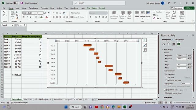 Gantt Chart Excel Tutorial - How to make a Basic Gantt Chart in Microsoft Excel 2023 смотреть онлайн