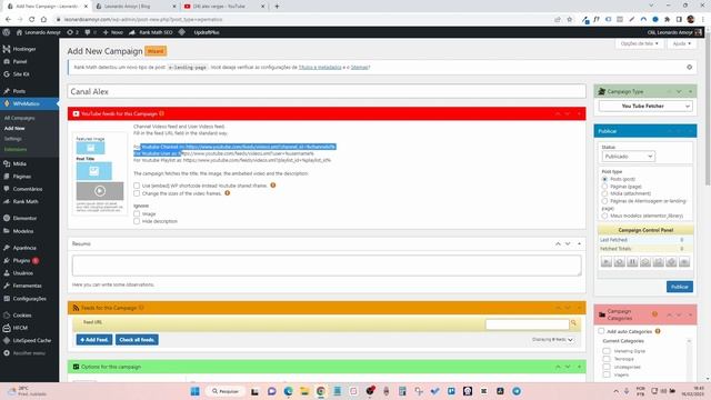 (MUITO SHOW) Como postar vídeos do YouTube no WordPress AUTOMATICAMENTE (Blog Automático) смотреть онлайн