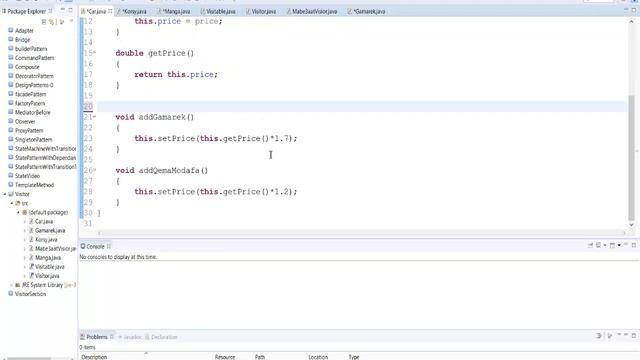 Visitor Pattern Java implementation смотреть онлайн