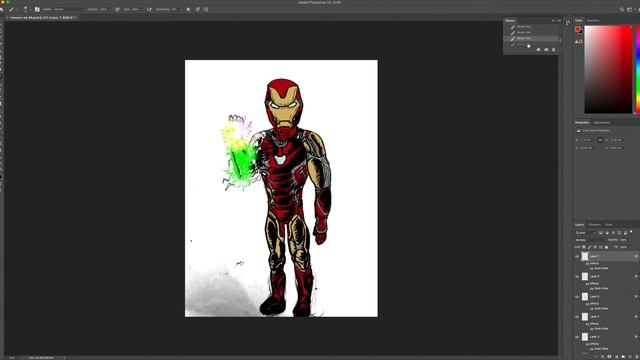 Photoshop time lapse Iron man MK 85 part 2 смотреть онлайн