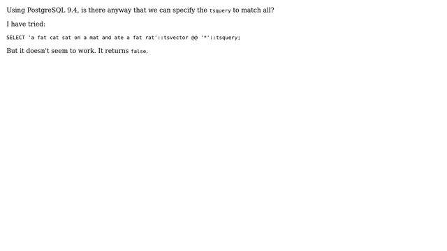 Databases: Match all in a full text search смотреть онлайн