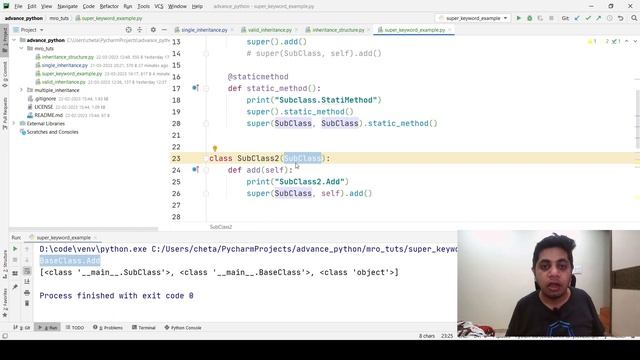 Python Super Keyword смотреть онлайн