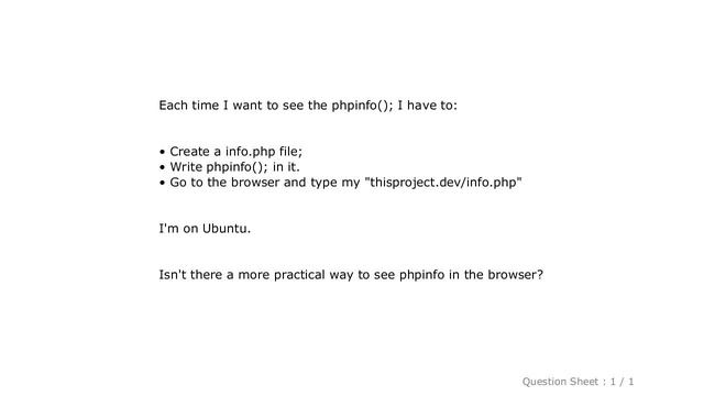 PHP : Is there an easy way of seeing PHP info? смотреть онлайн