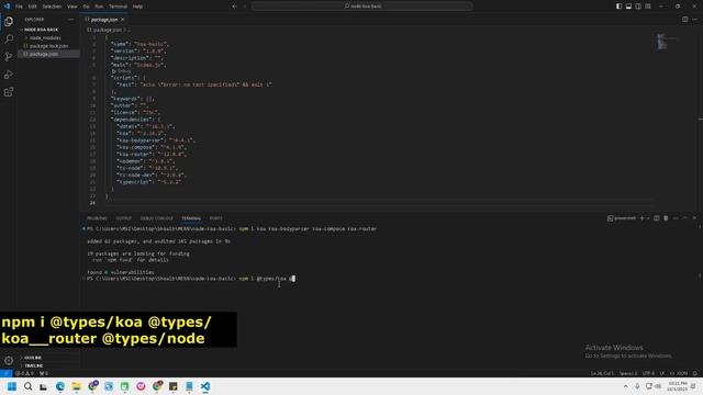 WS NODE 101 - How to create a KOA Base Project on Node Js for APIs - Best way to start basics смотреть онлайн