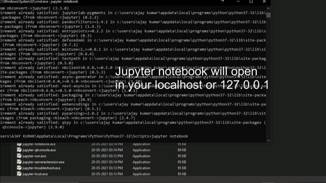 How to install and open Jupyter Notebook through command prompt || Python programming. смотреть онлайн