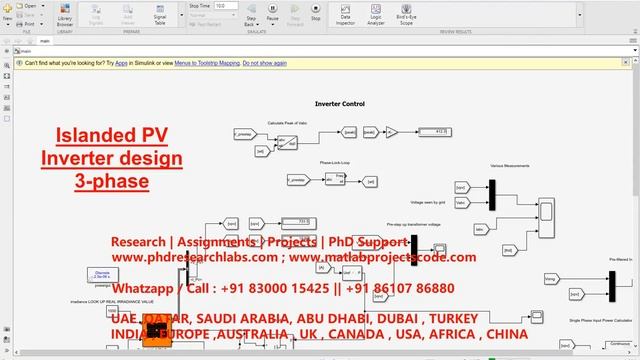 Islanded PV Inverter design MATLAB SIMULINK ISLANDING | 3 PHASE INVERTER ISLANDING | SIMULINK смотреть онлайн