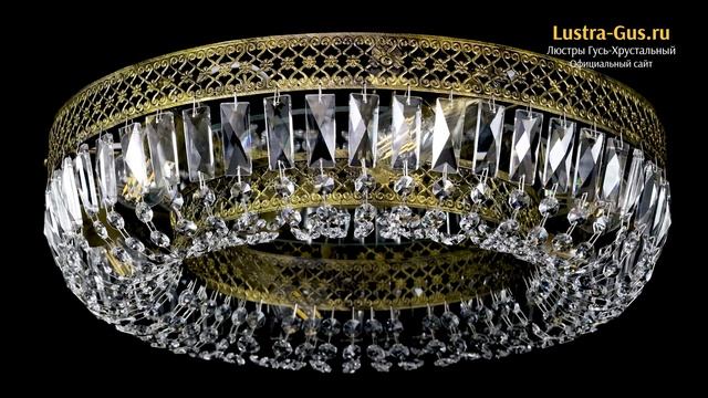 Хрустальная люстра «Венеция Кольцо пластинка под бронзу» - Гусь-Хрустальный завод смотреть онлайн