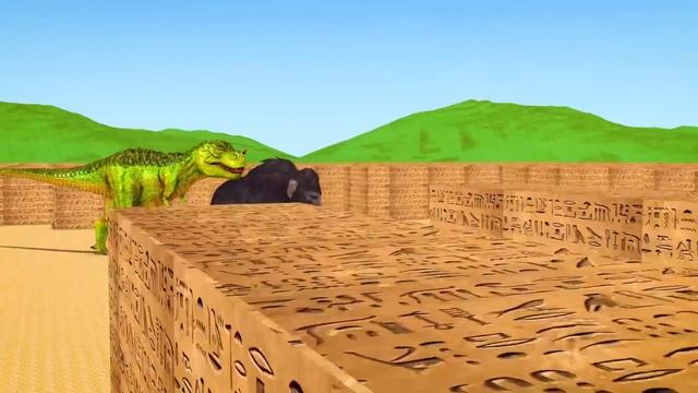 Elephant mammoth vs T-rex escape from maze | Versuslife ep.33 смотреть онлайн