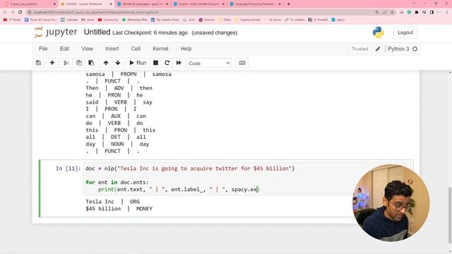 Language Processing Pipeline in Spacy: NLP Tutorial For Beginners - S1 E9 смотреть онлайн