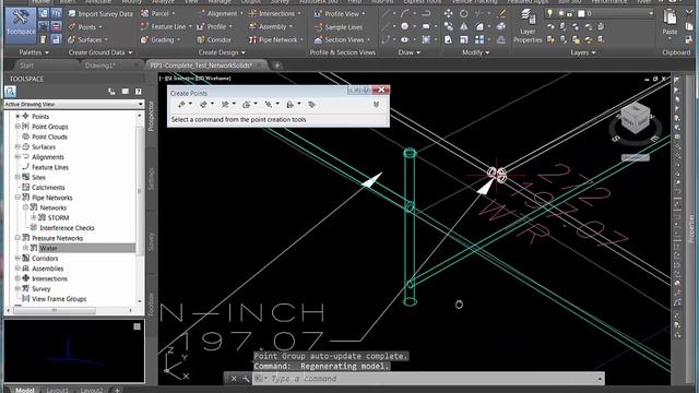Pipe Network Stakeout in C3D 2016 смотреть онлайн